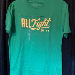 Under Armor Notre Dame Green Short Sleeve Tee